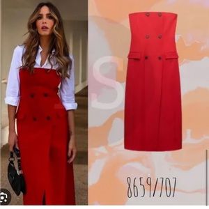 Zara strapless pocket dress